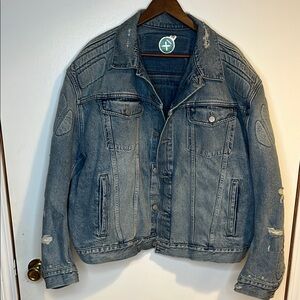 Easy Gap Engineered by Balenciaga Padded Denim Jacket Blue
